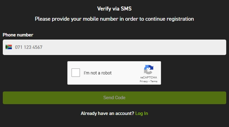 Verify your phone at Playa Bets