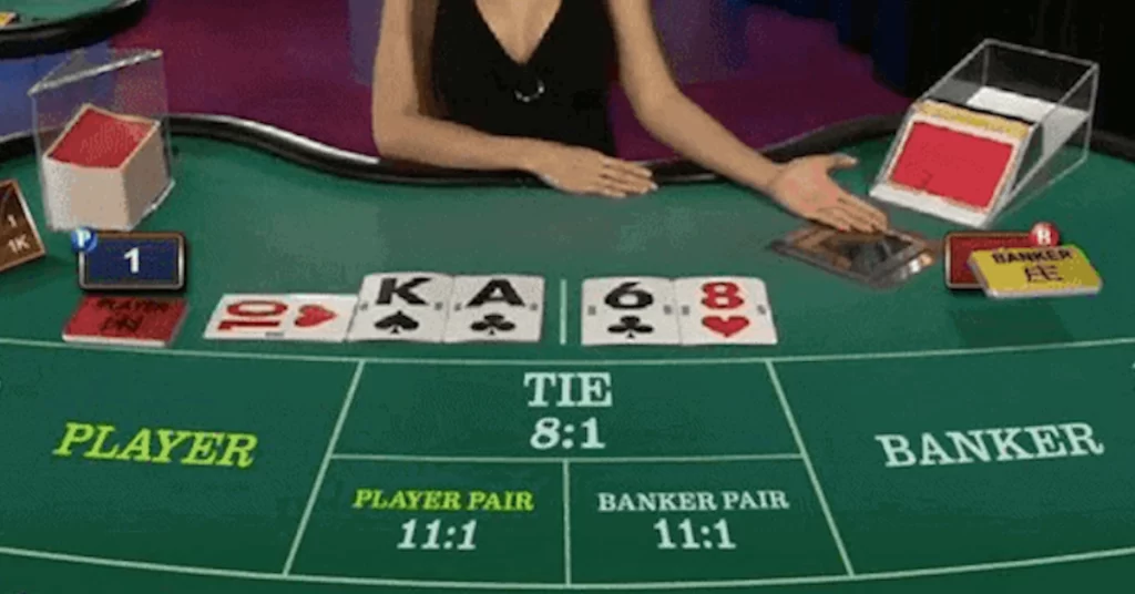Baccarat table layout