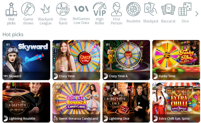 Live casino games