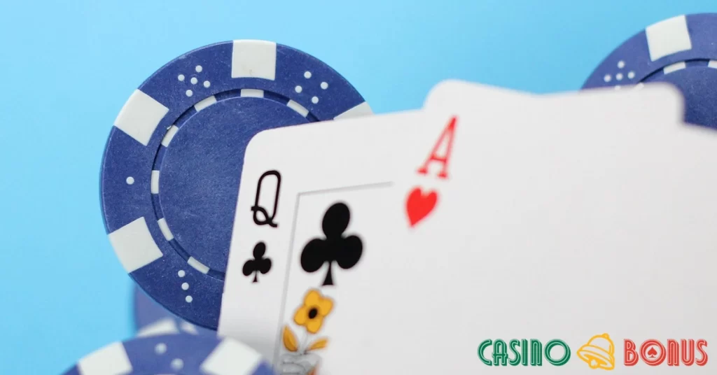 Live blackjack hand with one Ace and one Queen at the most popular South African online casinos