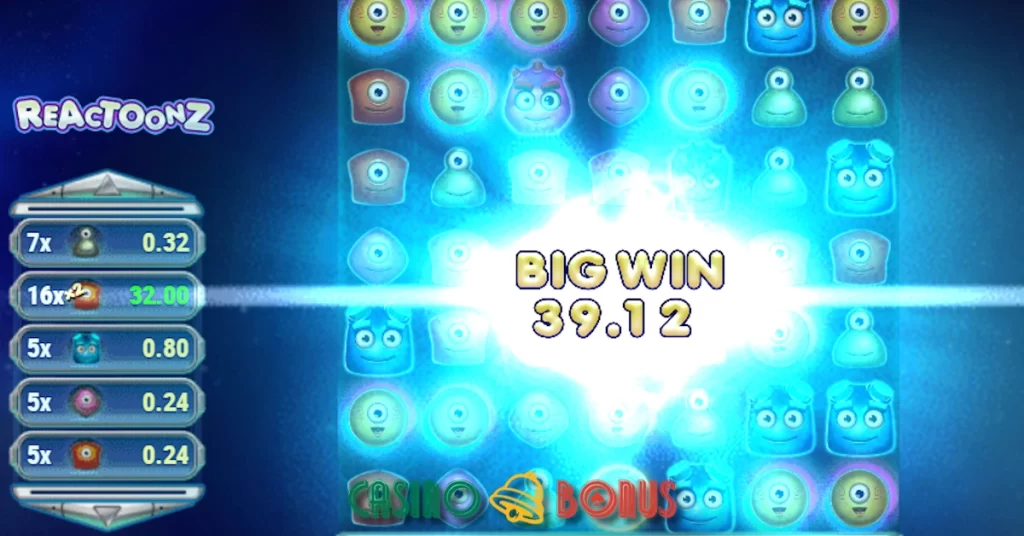 Reactoonz big win