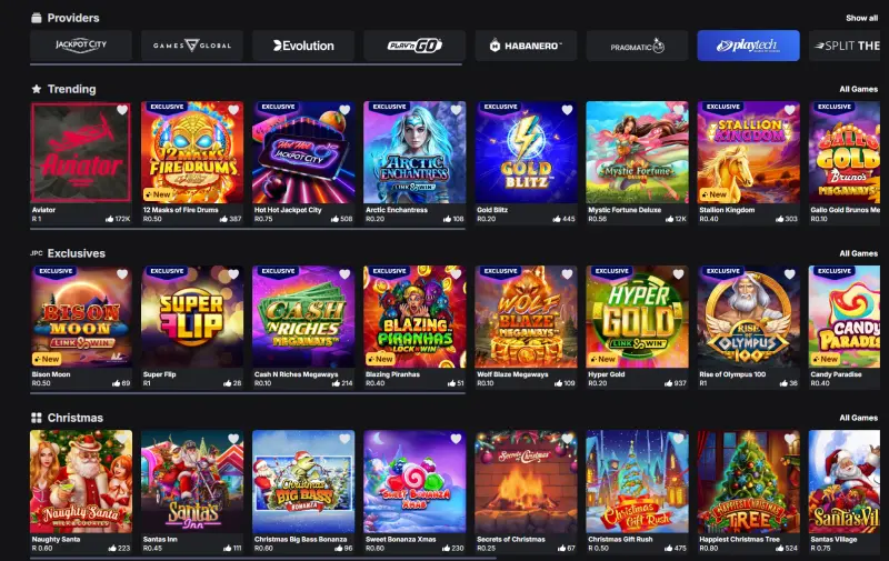 JPC online casino slots library